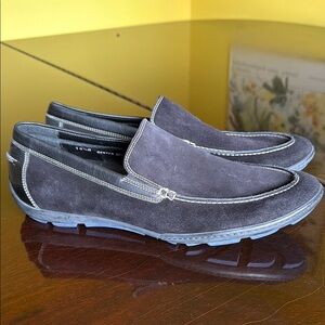 Donald J Pliner Sport Men's Black Suede Loafers, Like New, Made in Italy, 10.5